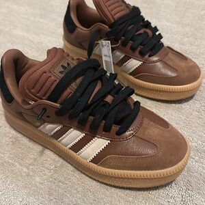 adidas samba xlg brown. men size 6. NWT